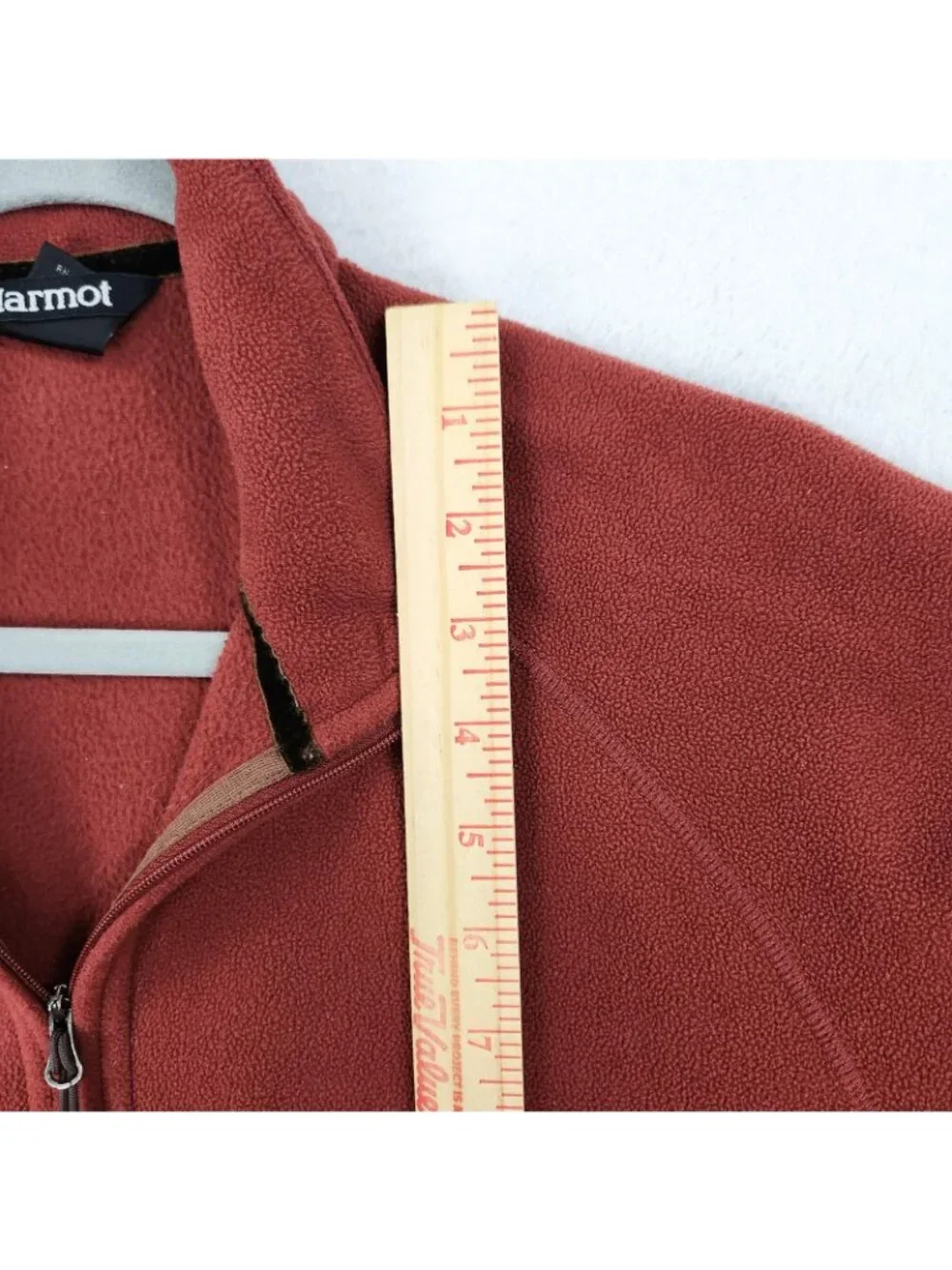 Marmot Sweater Womens Medium Burnt Orange Drop Line 1/4 Zip Fleece Pullover